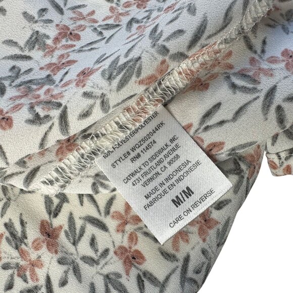 Anthropologie Pleione Top Medium Floral Oversized Sleeveless Career Blouse - Picture 7 of 9